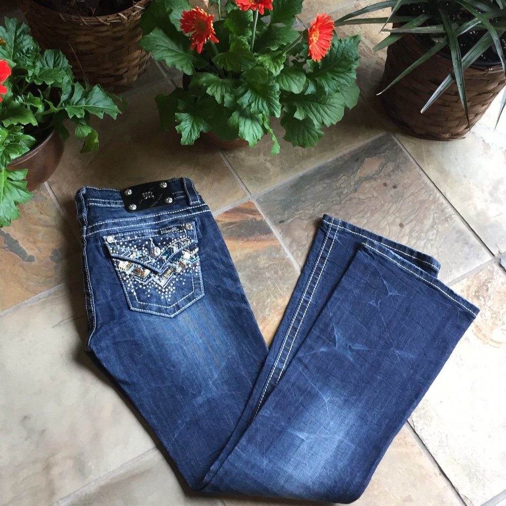 Miss Me Signature Rise Boot Cut Jeans (NWOT; size 28)